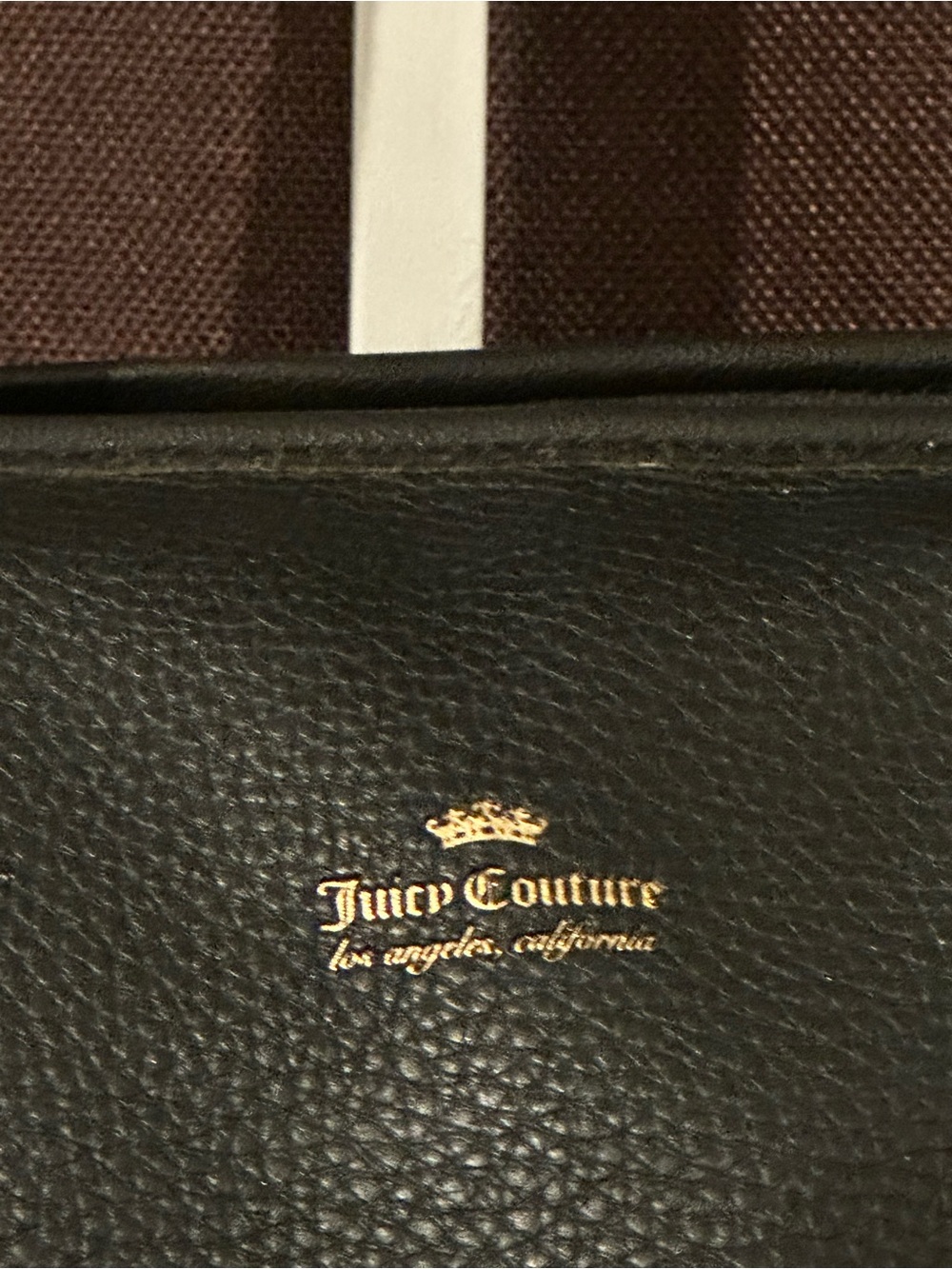 Juicy Couture Black Leather Wallet with Gold Logo